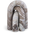  Color_Brown -- Arco Brown Marble 3 pc Decorative Object IMAGE 1