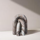  Color_Brown -- Arco Brown Marble 3 pc Decorative Object IMAGE 2