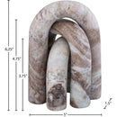  Color_Brown -- Arco Brown Marble 3 pc Decorative Object IMAGE 5