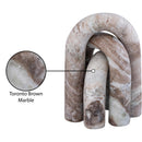  Color_Brown -- Arco Brown Marble 3 pc Decorative Object IMAGE 6