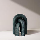  Color_Green -- Arco Green Marble 3 pc Decorative Object IMAGE 2