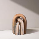  Color_Pink -- Arco Pink Marble 3 pc Decorative Object IMAGE 2