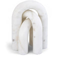 Color_White -- Arco White Marble 3 pc Decorative Object IMAGE 1