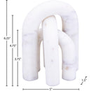  Color_White -- Arco White Marble 3 pc Decorative Object IMAGE 5