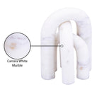  Color_White -- Arco White Marble 3 pc Decorative Object IMAGE 6