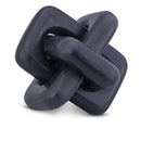  Color_Black -- Bond Black Marble Decorative Knot IMAGE 1