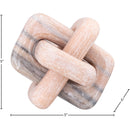  Color_Pink -- Bond Pink Marble Decorative Knot IMAGE 5