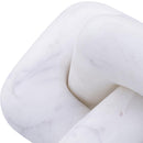  Color_White -- Bond White Marble Decorative Knot IMAGE 4