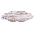  Meridian Rimini Beige Clover Shaped Marble Tray IMAGE 1