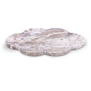  Meridian Rimini Beige Clover Shaped Marble Tray IMAGE 1