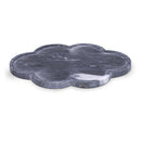  Color_Black -- Rimini Black Clover Shaped Marble Tray IMAGE 1
