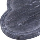 Color_Black -- Rimini Black Clover Shaped Marble Tray IMAGE 4
