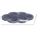  Color_Black -- Rimini Black Clover Shaped Marble Tray IMAGE 5