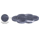  Color_Black -- Rimini Black Clover Shaped Marble Tray IMAGE 6