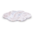  Color_Brown -- Rimini Brown Clover Shaped Marble Tray IMAGE 1