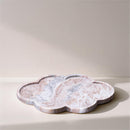  Color_Brown -- Rimini Brown Clover Shaped Marble Tray IMAGE 2