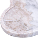  Color_Brown -- Rimini Brown Clover Shaped Marble Tray IMAGE 4