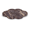  Color_Cherry -- Rimini Cherry Clover Shaped Marble Tray IMAGE 1