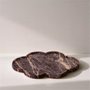 Color_Cherry -- Rimini Cherry Clover Shaped Marble Tray IMAGE 2