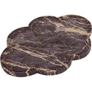  Color_Cherry -- Rimini Cherry Clover Shaped Marble Tray IMAGE 3