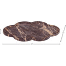  Color_Cherry -- Rimini Cherry Clover Shaped Marble Tray IMAGE 5