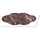  Meridian Rimini Cherry Clover Shaped Marble Tray IMAGE 5