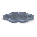  Color_Green -- Rimini Green Clover Shaped Marble Tray IMAGE 1