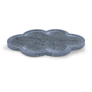 Meridian Rimini Green Clover Shaped Marble Tray IMAGE 1