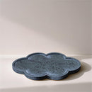  Color_Green -- Rimini Green Clover Shaped Marble Tray IMAGE 2