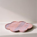  Color_Pink -- Rimini Pink Clover Shaped Marble Tray IMAGE 2