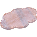  Color_Pink -- Rimini Pink Clover Shaped Marble Tray IMAGE 3
