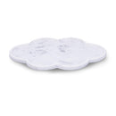  Color_White -- Rimini White Clover Shaped Marble Tray IMAGE 1