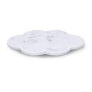  Meridian Rimini White Clover Shaped Marble Tray IMAGE 1