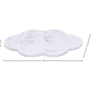  Color_White -- Rimini White Clover Shaped Marble Tray IMAGE 5