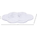  Meridian Rimini White Clover Shaped Marble Tray IMAGE 5