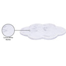  Color_White -- Rimini White Clover Shaped Marble Tray IMAGE 6