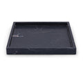  Color_Black -- Barletta Black Square Marble Tray IMAGE 1
