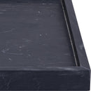  Color_Black -- Barletta Black Square Marble Tray IMAGE 4