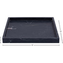  Color_Black -- Barletta Black Square Marble Tray IMAGE 5