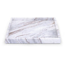  Color_Brown -- Barletta Brown Square Marble Tray IMAGE 1