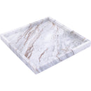  Color_Brown -- Barletta Brown Square Marble Tray IMAGE 3