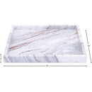  Color_Brown -- Barletta Brown Square Marble Tray IMAGE 5