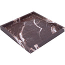  Color_Cherry -- Barletta Cherry Square Marble Tray IMAGE 3