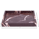  Color_Cherry -- Barletta Cherry Square Marble Tray IMAGE 5