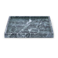  Color_Green -- Barletta Green Square Marble Tray IMAGE 1