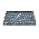  Color_Green -- Barletta Green Square Marble Tray IMAGE 1