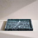  Color_Green -- Barletta Green Square Marble Tray IMAGE 2