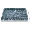  Color_Green -- Barletta Green Square Marble Tray IMAGE 5