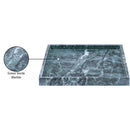  Color_Green -- Barletta Green Square Marble Tray IMAGE 6