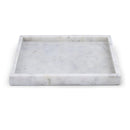  Color_White -- Barletta White Square Marble Tray IMAGE 1
